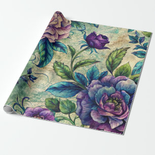 Seamless Floral Pattern Furniture Decoupage Paper