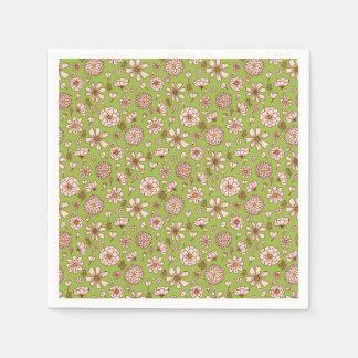 Seamless Floral pattern green Napkin