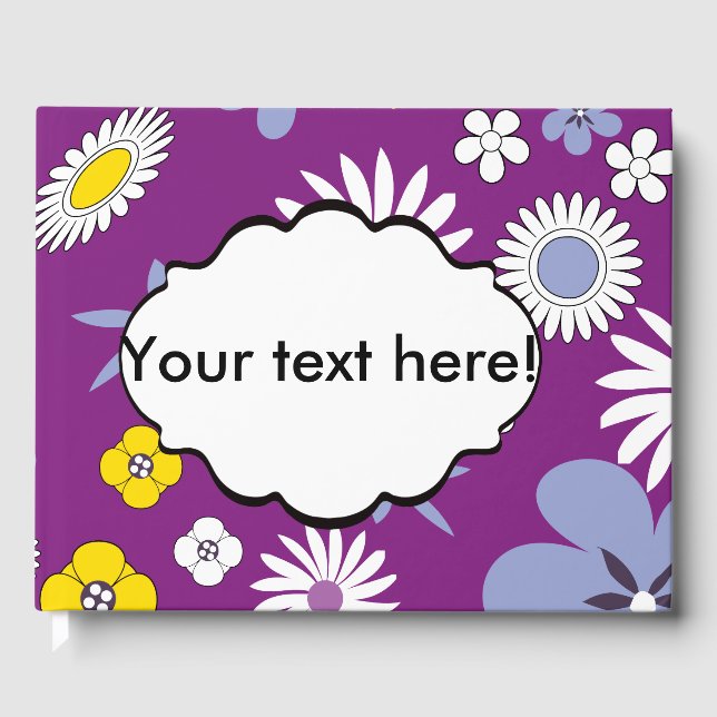 Seamless Floral Pattern Guest Book (Front)