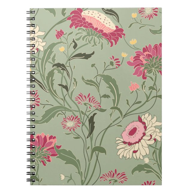 Seamless floral pattern in folk style with wildflo notebook (Front)