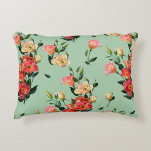 Seamless floral pattern in victorian style. Bouque Decorative Cushion