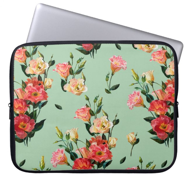 Seamless floral pattern in victorian style. Bouque Laptop Sleeve (Front)