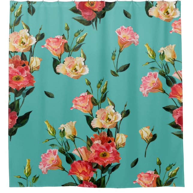 Seamless floral pattern in victorian style. Bouque Shower Curtain (Front)