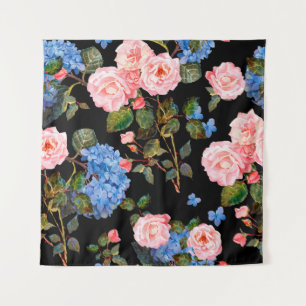Seamless floral pattern in victorian style. Bouque Tapestry