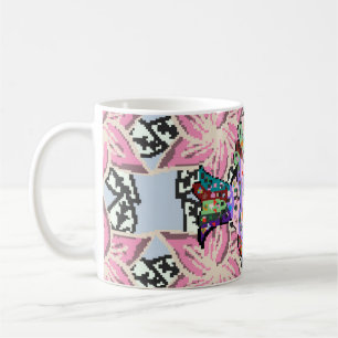 Seamless floral pattern. Leaf natural pattern in b Coffee Mug