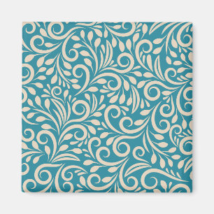 Seamless floral pattern magnet