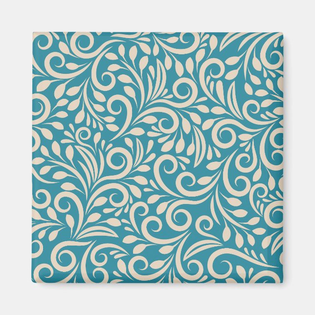 Seamless floral pattern magnet (Front)