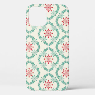 Seamless floral pattern of abstract flowers and le iPhone 12 case