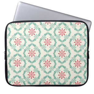 Seamless floral pattern of abstract flowers and le laptop sleeve