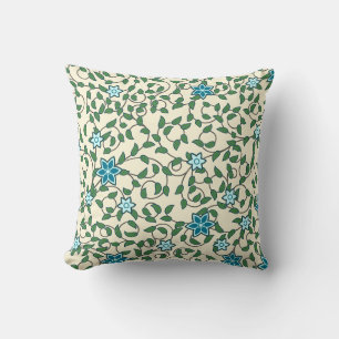 Seamless floral pattern on beige background cushion