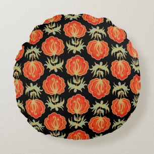Seamless floral pattern round cushion