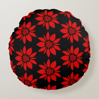 seamless floral pattern round cushion