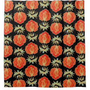 Seamless floral pattern shower curtain