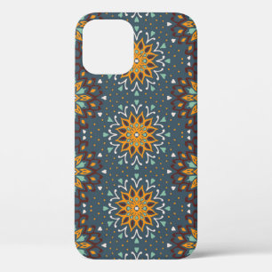 Seamless floral pattern. Stylised doodle flowers.  iPhone 12 Case