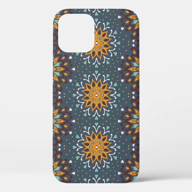 Seamless floral pattern. Stylised doodle flowers.  Case-Mate iPhone Case (Back)