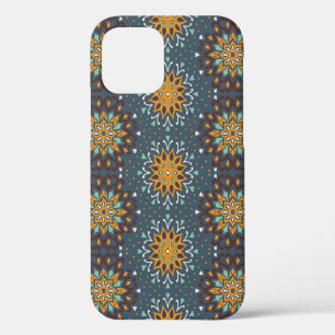 Seamless floral pattern. Stylised doodle flowers. iPhone 12 Case