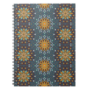 Seamless floral pattern. Stylised doodle flowers. Notebook