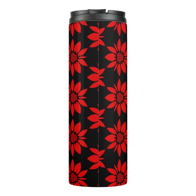 seamless floral pattern  thermal tumbler (Back)
