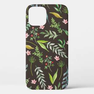 Seamless floral pattern. Watercolor hand drawn iPhone 12 Case