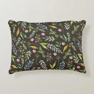 Seamless floral pattern. Watercolor hand drawn Decorative Cushion