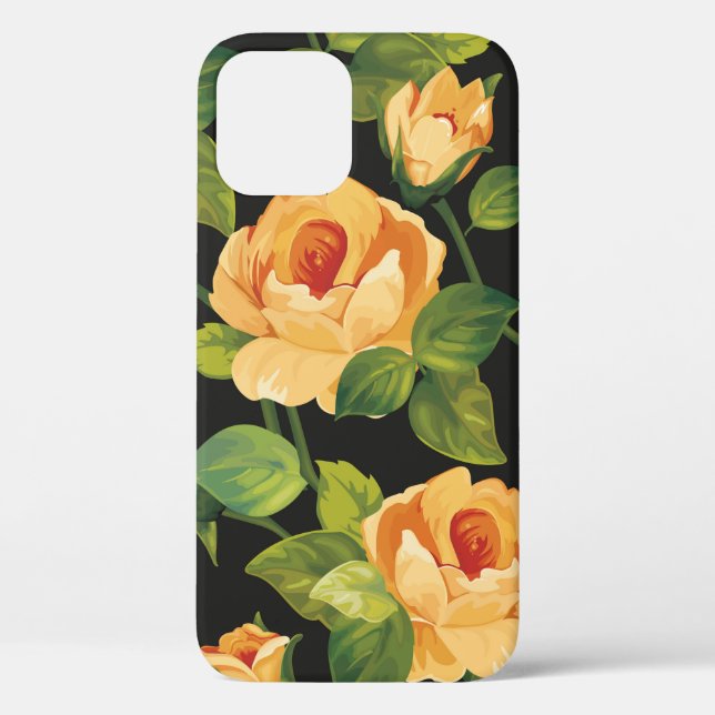 Seamless floral pattern with beautiful roses Case-Mate iPhone case (Back)