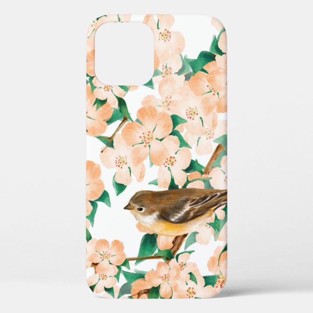 Seamless floral pattern with birds Case-Mate iPhone case (Back)