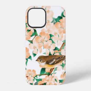 Seamless floral pattern with birds iPhone 12 case