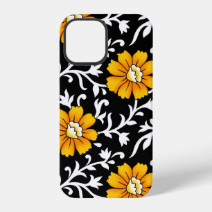Seamless Floral Pattern with Black Backgroundart,b iPhone 12 Case