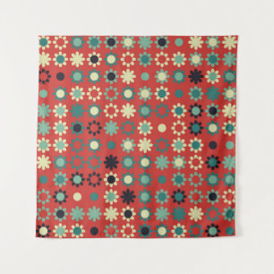 Seamless floral pattern with colored elements, vi tapestry