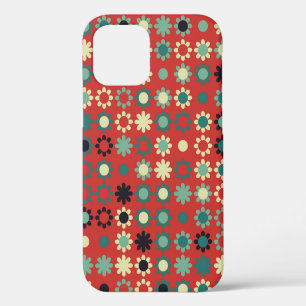 Seamless floral pattern with coloured elements, v iPhone 12 case