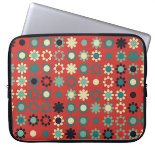 Seamless floral pattern with coloured elements,  v laptop sleeve