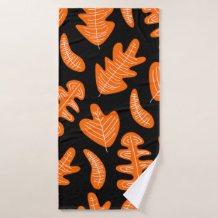 Seamless floral pattern with leaf in vintage style bath towel