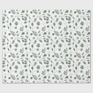 seamless floral pattern with leaves wrapping paper