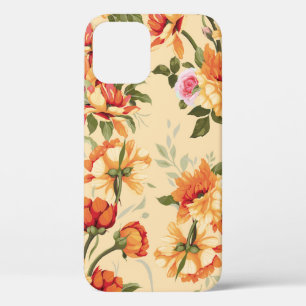 Seamless floral pattern with roses, watercolor. Il iPhone 12 Case