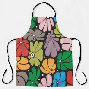 Seamless floral pattern with stylised large blosso apron