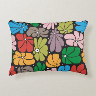 Seamless floral pattern with stylised large blosso decorative cushion