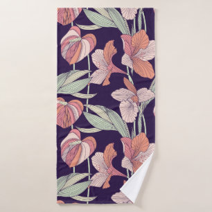 Seamless floral patternpattern,flower,orchid,moder bath towel