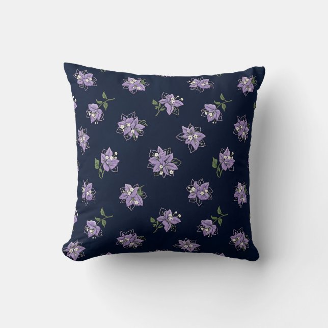Seamless Floral Pillow (Front)