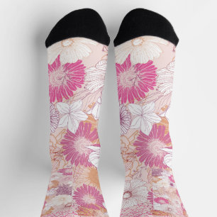 Seamless Floral  Socks