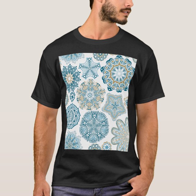 Seamless Floral Square: Copy Tiling T-Shirt (Front)