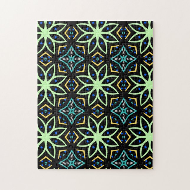 Seamless Floral Symmetrical Pattern Jigsaw Puzzle (Vertical)
