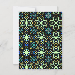 Seamless Floral Symmetrical Pattern Postcard