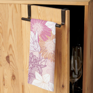 Seamless Floral Tea Towel