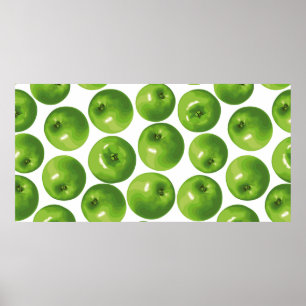 Seamless floral Vintage pattern with big sunflower Poster