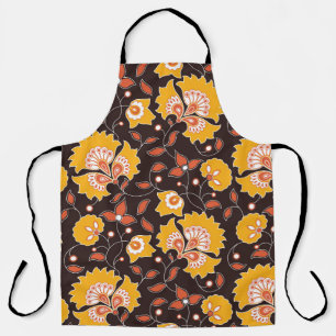 seamless flower coloured indian style pattern on b apron