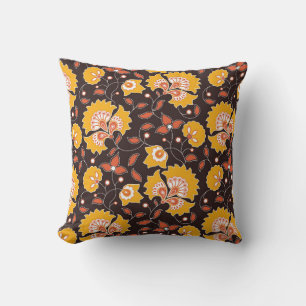seamless flower coloured indian style pattern on b cushion