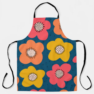 Seamless flower pattern. Bold florals Scandinavian Apron