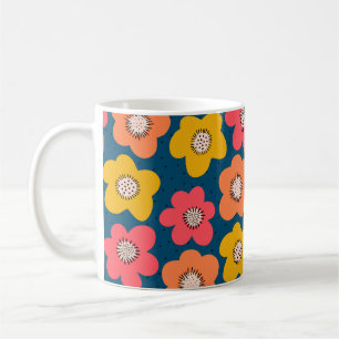 Seamless flower pattern. Bold florals Scandinavian Coffee Mug
