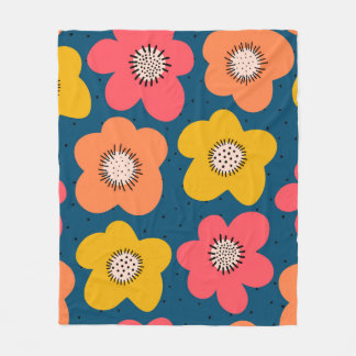 Seamless flower pattern. Bold florals Scandinavian Fleece Blanket