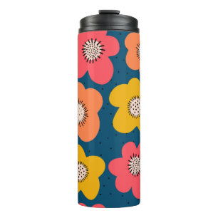 Seamless flower pattern. Bold florals Scandinavian Thermal Tumbler